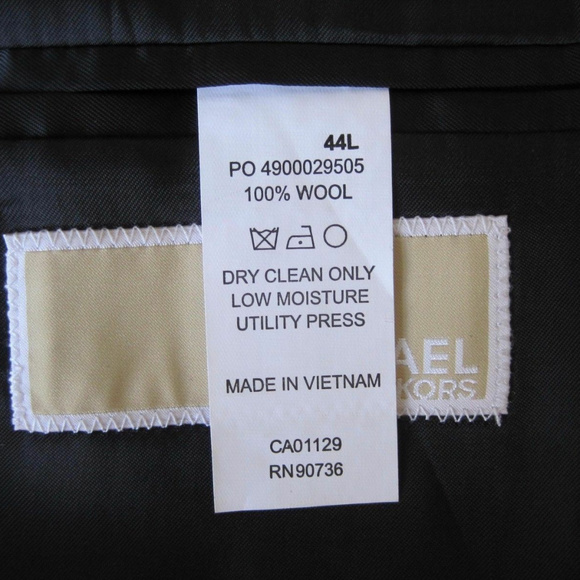 Michael Kors Mens 44L Navy Wool Blazer - Picture 5 of 8